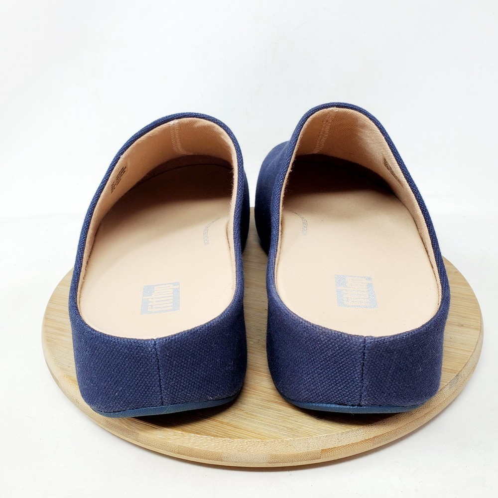 Fit Flop Shuv Clogs Womens 8 Blue Canvas Slip On Platform Shoes - Picture 9 of 15